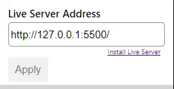 Live Server Address